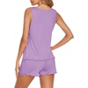 image:imageEkouaer Womens Sleeveless Pajamas Set Casual Sleepwear Soft Pj Sets Tank Top and Shorts 2 Piece Loungewear for Summer SXXLLavender