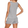 image:imageEkouaer Womens Sleeveless Pajamas Set Casual Sleepwear Soft Pj Sets Tank Top and Shorts 2 Piece Loungewear for Summer SXXLLight Grey
