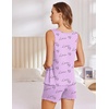 image:imageEkouaer Womens Sleeveless Pajamas Set Casual Sleepwear Soft Pj Sets Tank Top and Shorts 2 Piece Loungewear for Summer SXXLLove
