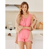 image:imageEkouaer Womens Sleeveless Pajamas Set Casual Sleepwear Soft Pj Sets Tank Top and Shorts 2 Piece Loungewear for Summer SXXLPink