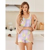 image:imageEkouaer Womens Sleeveless Pajamas Set Casual Sleepwear Soft Pj Sets Tank Top and Shorts 2 Piece Loungewear for Summer SXXLPurple Blue Tie Dye