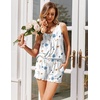 image:imageEkouaer Womens Sleeveless Pajamas Set Casual Sleepwear Soft Pj Sets Tank Top and Shorts 2 Piece Loungewear for Summer SXXLWhite Flower
