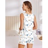 image:imageEkouaer Womens Sleeveless Pajamas Set Casual Sleepwear Soft Pj Sets Tank Top and Shorts 2 Piece Loungewear for Summer SXXLWhite Flower