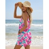 image:imageEkouaer Womens Summer Casual Sleeveless Rompers 2026 Floral Loose Shorts Overalls Adjustable Boho Jumpsuits with PocketsPink Floral