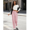 image:imageEkouaer Womens Wide Leg Pants for Women Elastic Waist Womens Casual Palazzo Pants Soft Comfy Pajama Pants with PocketsPink