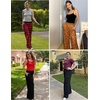 image:imageEkouaer Womens Wide Leg Pants for Women Elastic Waist Womens Casual Palazzo Pants Soft Comfy Pajama Pants with PocketsPink