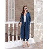 image:imageEkouaer Zipper Robes for Women Long Knit Bathrobes Lightweight Full Length Housecoat with Pockets Nightgown S3XLBlue