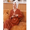 image:imageEkouaer Zipper Robes for Women Long Knit Bathrobes Lightweight Full Length Housecoat with Pockets Nightgown S3XLCaramel