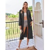 image:imageEkouaer Zipper Robes for Women Long Knit Bathrobes Lightweight Full Length Housecoat with Pockets Nightgown S3XLDeep Gray