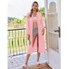 image:imageEkouaer Zipper Robes for Women Long Knit Bathrobes Lightweight Full Length Housecoat with Pockets Nightgown S3XLPink