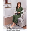 image:imageEkouaer Zipper Robes for Women Long Sleeve Lightweight House Coats with Pockets Zip Up Bathrobe Loungewear S3XLArmy Green