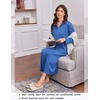 image:imageEkouaer Zipper Robes for Women Long Sleeve Lightweight House Coats with Pockets Zip Up Bathrobe Loungewear S3XLBlue