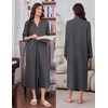 image:imageEkouaer Zipper Robes for Women Long Sleeve Lightweight House Coats with Pockets Zip Up Bathrobe Loungewear S3XLDeep Gray
