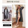 image:imageEkouaer Zipper Robes for Women Long Sleeve Lightweight House Coats with Pockets Zip Up Bathrobe Loungewear S3XLDeep Gray