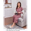 image:imageEkouaer Zipper Robes for Women Long Sleeve Lightweight House Coats with Pockets Zip Up Bathrobe Loungewear S3XLGray Purple