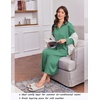 image:imageEkouaer Zipper Robes for Women Long Sleeve Lightweight House Coats with Pockets Zip Up Bathrobe Loungewear S3XLGreen