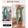 image:imageEkouaer Zipper Robes for Women Long Sleeve Lightweight House Coats with Pockets Zip Up Bathrobe Loungewear S3XLGreen