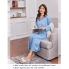 image:imageEkouaer Zipper Robes for Women Long Sleeve Lightweight House Coats with Pockets Zip Up Bathrobe Loungewear S3XLLight Blue