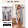image:imageEkouaer Zipper Robes for Women Long Sleeve Lightweight House Coats with Pockets Zip Up Bathrobe Loungewear S3XLLight Gray