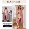 image:imageEkouaer Zipper Robes for Women Long Sleeve Lightweight House Coats with Pockets Zip Up Bathrobe Loungewear S3XLMisty Rose