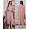 image:imageEkouaer Zipper Robes for Women Long Sleeve Lightweight House Coats with Pockets Zip Up Bathrobe Loungewear S3XLMisty Rose