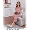 image:imageEkouaer Zipper Robes for Women Long Sleeve Lightweight House Coats with Pockets Zip Up Bathrobe Loungewear S3XLMisty Rose