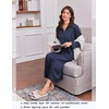 image:imageEkouaer Zipper Robes for Women Long Sleeve Lightweight House Coats with Pockets Zip Up Bathrobe Loungewear S3XLNavy Blue