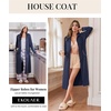 image:imageEkouaer Zipper Robes for Women Long Sleeve Lightweight House Coats with Pockets Zip Up Bathrobe Loungewear S3XLNavy Blue
