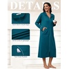 image:imageEkouaer Zipper Robes for Women Long Sleeve Lightweight House Coats with Pockets Zip Up Bathrobe Loungewear S3XLTeal