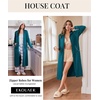 image:imageEkouaer Zipper Robes for Women Long Sleeve Lightweight House Coats with Pockets Zip Up Bathrobe Loungewear S3XLTeal