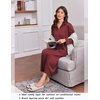 image:imageEkouaer Zipper Robes for Women Long Sleeve Lightweight House Coats with Pockets Zip Up Bathrobe Loungewear S3XLWine Red