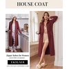 image:imageEkouaer Zipper Robes for Women Long Sleeve Lightweight House Coats with Pockets Zip Up Bathrobe Loungewear S3XLWine Red