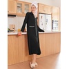 image:imageEkouaer Zipper Robes for Women Long Waffle Knit Bathrobe Lightweight Long Sleeves Robe Soft Sleepwear with Pockets SXXLBlack