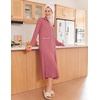 image:imageEkouaer Zipper Robes for Women Long Waffle Knit Bathrobe Lightweight Long Sleeves Robe Soft Sleepwear with Pockets SXXLCaramel
