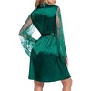 image:imageEouaer Womens Satin Kimono Robe for Bridesmaid and Bride Wedding Party Getting Ready Short RobeAgreen