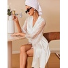 image:imageEouaer Womens Satin Kimono Robe for Bridesmaid and Bride Wedding Party Getting Ready Short RobeAwhite2 Lace