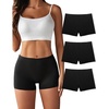 image:imageEkouaer Boyshort Panties Womens Soft Underwear Briefs Invisible Hipster 3 Pack Seamless Boxer Brief Panties SXXLAblack3 Pack