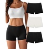 image:imageEkouaer Boyshort Panties Womens Soft Underwear Briefs Invisible Hipster 3 Pack Seamless Boxer Brief Panties SXXLAblackBlackWhite