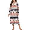 image:imageEkouaer Long Sleeve Nightgowns for Women Calf Length Sleep Shirts Crew Neck Soft Nightshirts SXXLRed Christmas Deer