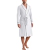 image:imageEkouaer Mens Robes Lightweight Waffle Knit Kimono Bathrobe Long Sleeve Sleepwear Soft Knee Length Robe with Pockets