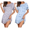 image:imageEkouaer Nightgowns for Women 2 Pack Night Gowns Short Sleeve Sleepshirts Pullover Nightshirts Soft SleepwearCoffeeStar Print