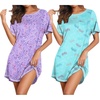 image:imageEkouaer Nightgowns for Women 2 Pack Night Gowns Short Sleeve Sleepshirts Pullover Nightshirts Soft SleepwearStarDragonfly Print