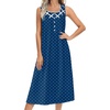 image:imageEkouaer Nightgowns for Women Cotton Long Night Gown Sleeveless Sleep Dress Victorian Nightdress Ladies SleepwearBlue Dot