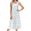 White Blue Florals