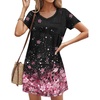 image:imageEkouaer Nightgowns for Women Short Sleeve Sleep Shirts V Neck Nightshirts Soft Sleepshirt Caual T Shirt SleepdressCherry Blossoms Pink