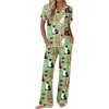 Green Cat Print