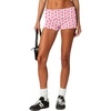 image:imageEkouaer Womens Fold Over Shorts Sexy Low Waist Lounge Shorts Y2K Pajama Micro Bottoms Summer Foldover Sleep ShortsHeart Plaid