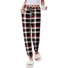 image:imageEkouaer Womens Jogger Pajamas Pants Comfy Long Lounge BottomDrawstring Elastic Waist Sleep Pants with PocketsBalck and Red Plaid
