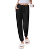image:imageEkouaer Womens Jogger Pajamas Pants Comfy Long Lounge BottomDrawstring Elastic Waist Sleep Pants with PocketsBlack