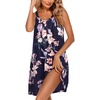 Navy Blue Orange Flower